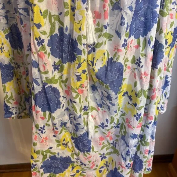 NWOT CHAPS Multi Color 100% Cotton Long Sleeve Blouse - size 3x - Picture 3 of 16